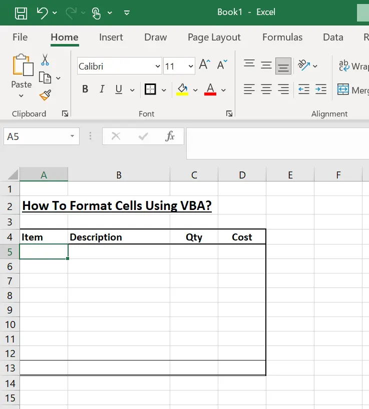 How Format A Cell In VBA? A Simple Way To Find The Code?