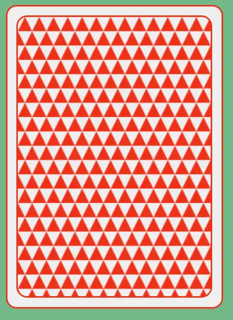 The reverse side of a playing card